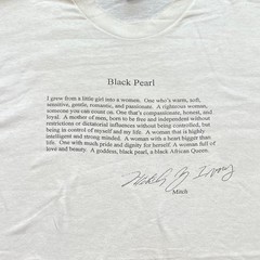 Black Pearl Poem Graphic Shirt Sz XL Mens White Streetwear 90s Mitch Made in USA