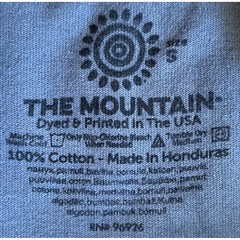 The Mountain Texas Map Graphic T-Shirt Blue Souvenir Cotton Mens Small S