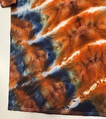 Gildan Handmade Ice Tie Dye T-Shirt Unisex Adult Size 2XL Orange Blue Tee NEW
