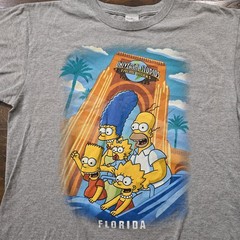 Universal Studios Simpsons Shirt Mens Large Gray Florida Theme Park Graphic Tee