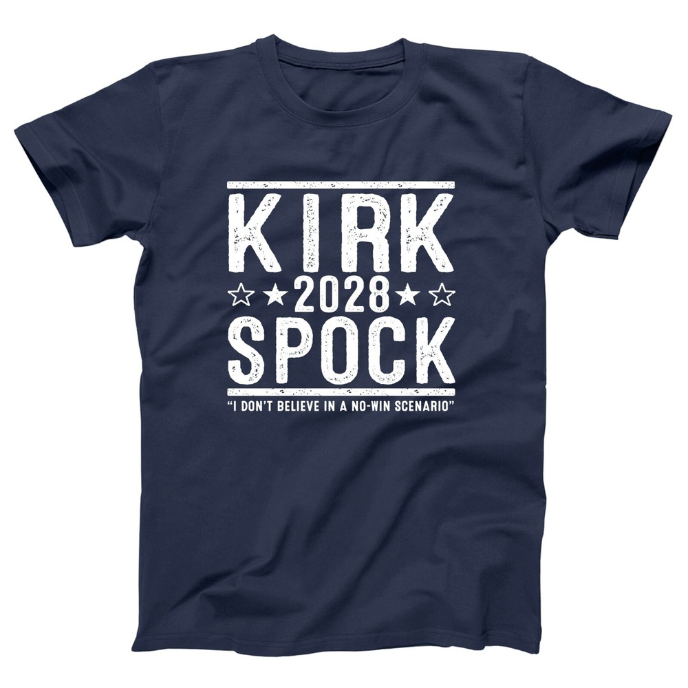 Kirk Spock 2028 Election – funny sci fi trekkie movie Xs-5x Unisex Soft Tshirt
