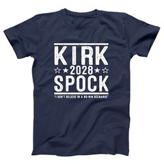 Kirk Spock 2028 Election – funny sci fi trekkie movie Xs-5x Unisex Soft Tshirt
