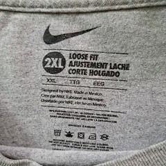 Nike T Shirt Mens Size 2XL Gray There Is No Finish Line Graphic Tee