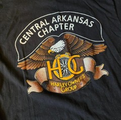 VTG Harley-Davidson Harley Owners Group Eagle Tee Shirt Size L Single Stitch
