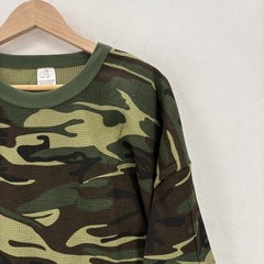 Rothco Shirt Mens 4XL Green Camo Thermal Long Sleeve Crew Neck Military Rugged