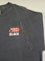 Vintage Black Label Skateboards Mullet Logo T-Shirt, Size (XL), 23×31″, Black