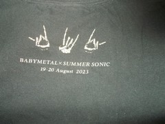 BABYMETAL + SUMMER SONIC 2023 MEN’S BLACK USED CONCERT T-SHIRT SIZE (M) IN VGT