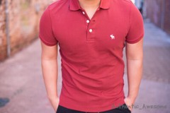 NWT Abercrombie & Fitch By Hollister Men’s Polo T-Shirt Logo Tee Sz XS S M L XL