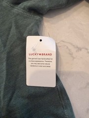 Lucky Brand Men’s Green Long Sleeve Henley NWT Size L