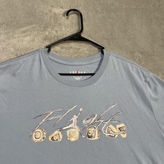 Jordan Shirt Mens 3XL Blue Flight Championship Rings Graphic Tee Basketball