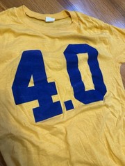 Vintage 1960’s Healthknit “4.0” Shirt/Jersey Textured Lettering