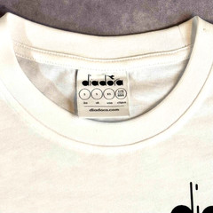 Diadora Long Sleeve T Shirt Mens XS White Graphic Crewneck Squadra Di Corsa