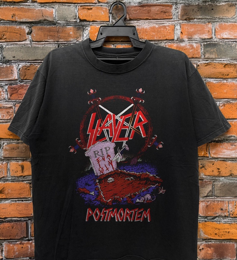 Slayer Postmortem Unisex Black Cotton T-Shirt