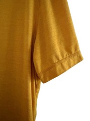 Gaiam Golden Yellow Crew Neck S/S T-Shirt Top Mens Large Athletic Casual Wear