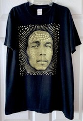 RARE Vintage ? Bob Marley 3D T-Shirt Digital Graphic Illusion Sz M Ben Heine EC