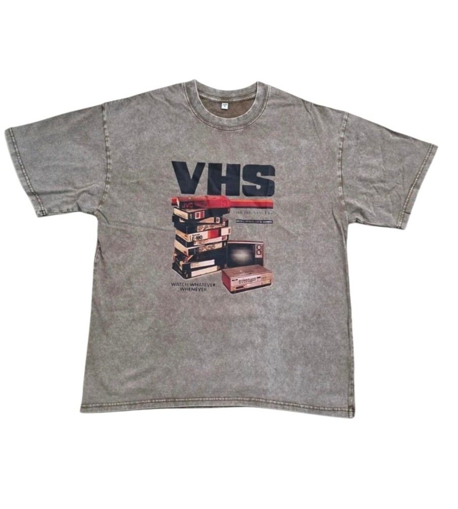 Retro Graphic T Shirt XL Oversized Vintage 90s Washed Heavyweight 230gsm