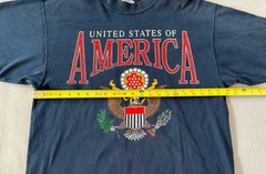 VTG 90’s Galt Sand USA America Eagle Crest T-Shirt MADE IN USA Patriotic Sz L