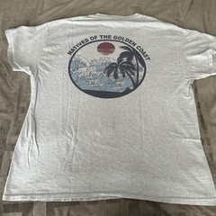 J. Galt Shirt Mens Large Gray Natives Of The Golden Coast Graphic Tee Back Print