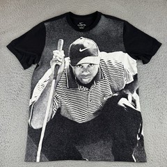 Nike Tiger Woods TW 25th Anniversary Graphic T Shirt Black Mens Medium Golf