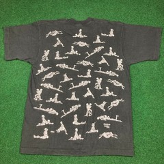 Vintage Fashion Victim Shirt Mens L Black White 1990 Skeleton Sex Funny AOP 90s
