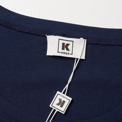 Kiton KIRED “Baciomc” Navy Blue Exclusive Crepe Cotton Short Sleeve T-Shirt XS