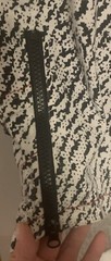RISE AS 1NE White/Black Shirt w/Zippers High Low Shirt Medium Item #1161