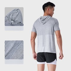 Men’s High Stretch Breathable Clothes Moisture Wicking Running Fitness T-Shirt