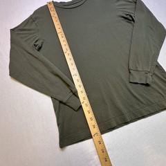 George Men’s Long Sleeve T-Shirt Size S Small 34-36 Olive Green 100% Cotton Crew