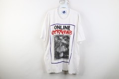Online Ceramics Mens 2XL XXL Distressed Toad Violin Mushroom T-Shirt White USA