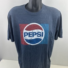 Pepsi Cola Tshirt Adult X-Large Blue District Made Tee Logo Casualwear Shirt