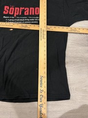 Vintage Sopranos Shirt Mens Large Black Family HBO Promo Crime Drama 2001 Y2K