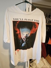 IT ‘You’ll Float Too’ Pennywise Men’s Graphic Tee, White 2xl