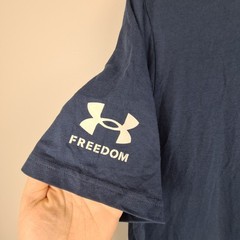 Under Armour Shirt Men’s Navy Blue UA Freedom Flag Big Logo USA sz Medium NWT
