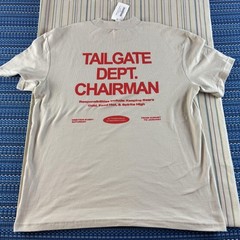 American Apparel Tailgate Dept Chairman Shirt Mens XL Beige Beer Sports Tee NEW