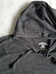 Futurama Hoodie Adult Small Short Sleeve Lootcrate Black Drawstring All Over