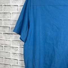Duluth Shirt Mens XL Longtail Short Sleeve Polo Blue Workwear Casual