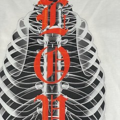 Mens shirt Sz large White Black Red Yellow Gray Kodak skull LOVE New With tags
