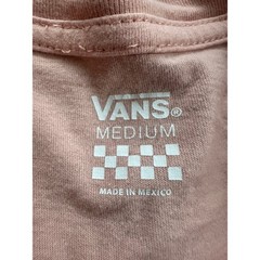 Vans mens Long Sleeve Graphic T-Shirt Pink Checkerboard Logo VN0A7S1V Medium