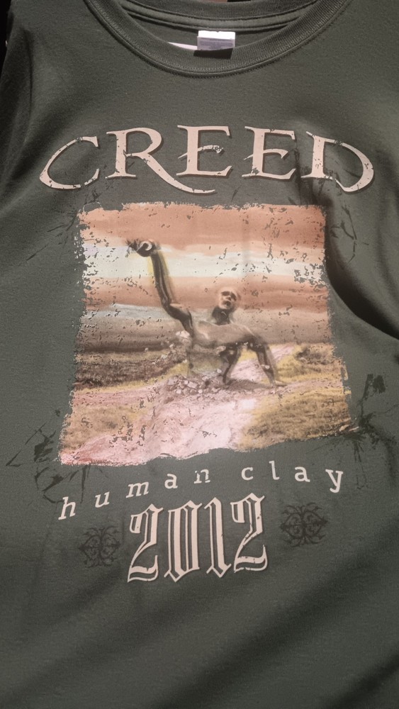 Creed Human Clay Tour From 2012 New Never Worn XXL DATES ON BACK. MINT 14 YEARS