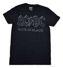 AC/DC ACDC Mens Back In Black Classic Graphic Shirt New S, M, 2XL