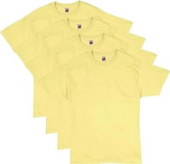 Hanes Men Crew neck T-Shirt 4-Pack ComfortSoft 100% Cotton Heavyweight Tee Plain