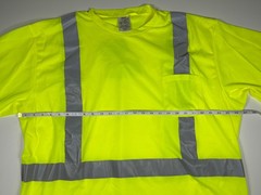 Uline T Shirt Men 3XL Yellow High Vis Safety Reflective Pocket