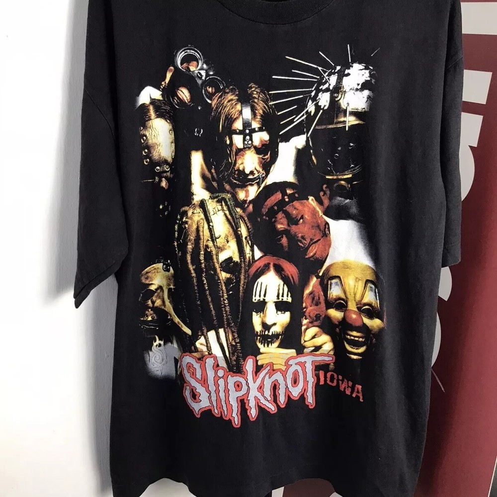 Slipknot Band IOWA Basic Black Short Sleeve Black Unisex T shirt Reprint S-5XL