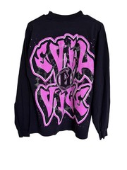 NWT Evil Vice Black & Pink Graphic Long Sleeve Tee Size Small
