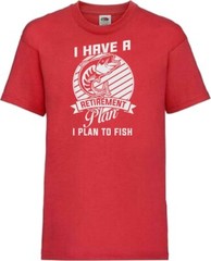 Fishing Retirement Plan Humour Novelty T Shirt Various Colours And Sizes