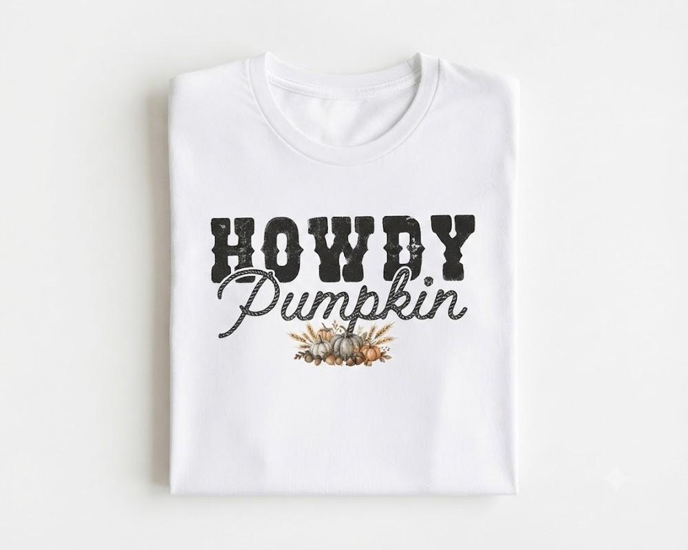 Howdy Pumpkin Western Fall Tshirt, Fall Coquette Bow Tshirt Hallowen