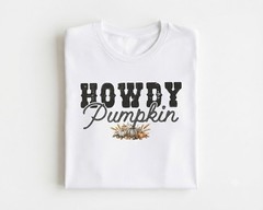 Howdy Pumpkin Western Fall Tshirt, Fall Coquette Bow Tshirt Hallowen
