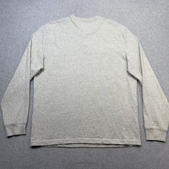 J Crew Henley Shirt Mens Large Gray Speckled Long Sleeve Casual Jersey Tee