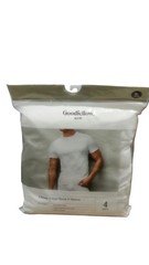 Goodfellow & Co. Men’s 4-pack of White Classic Crew-Neck T-shirts in size XL