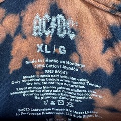 AC/DC Highway To Hell Heavy Metal Rock Men’s T-Shirt Size XL Black Bleach Wash